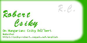 robert csiky business card
